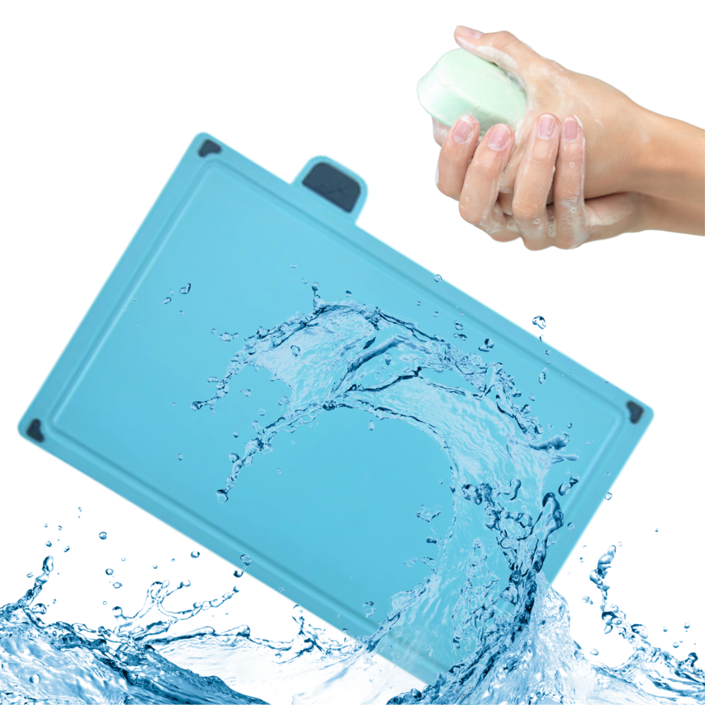 Set de 4 planches à découper avec support - Ozerty