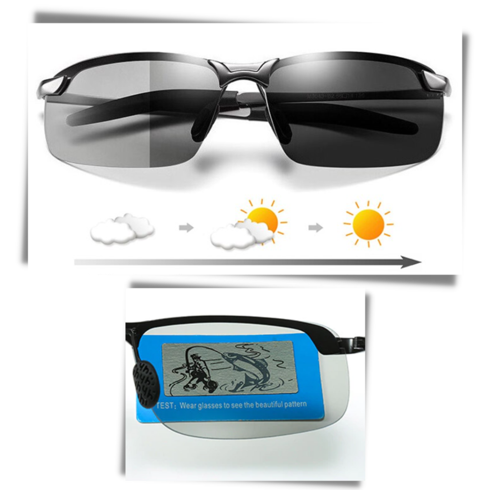 Lunettes de soleil UV photochromiques pour hommes - Ozerty
