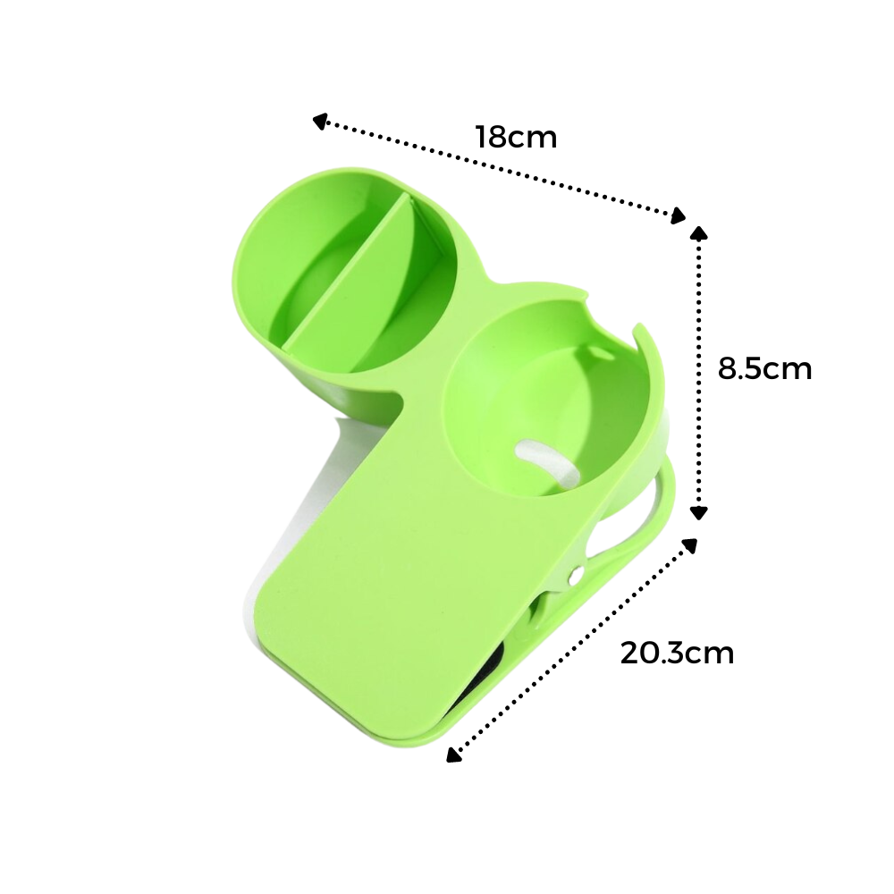 Porte-gobelet double à clipser - Ozerty