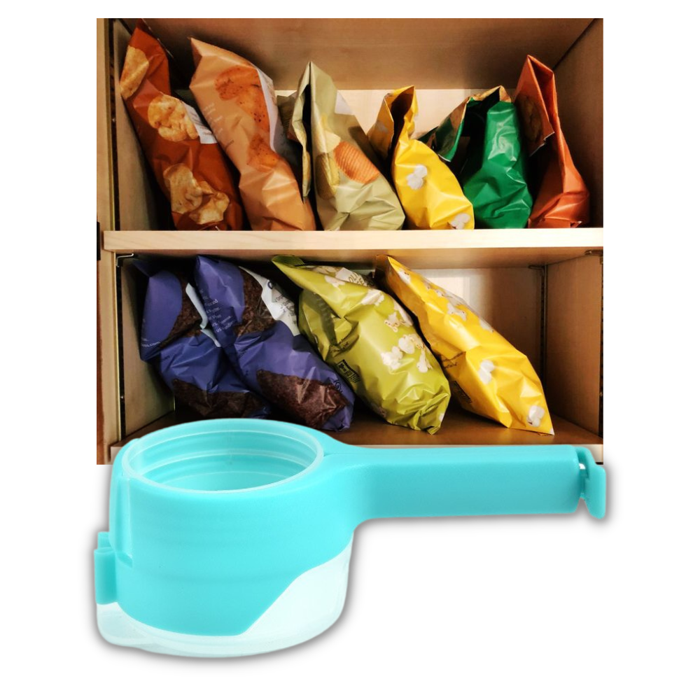 Clip pour sac alimentaire avec couvercle (2-pack) - Ozerty