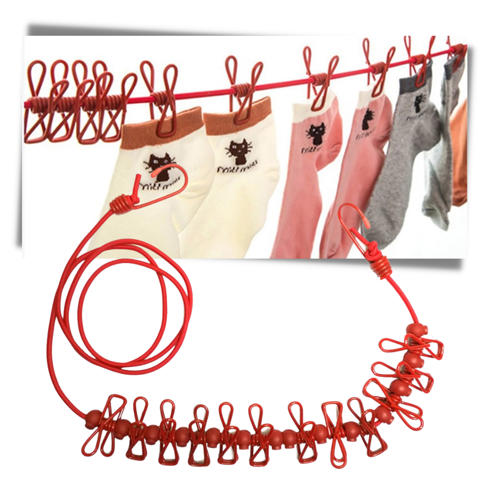 Corde à linge de camping extensible (4m) - Ozerty