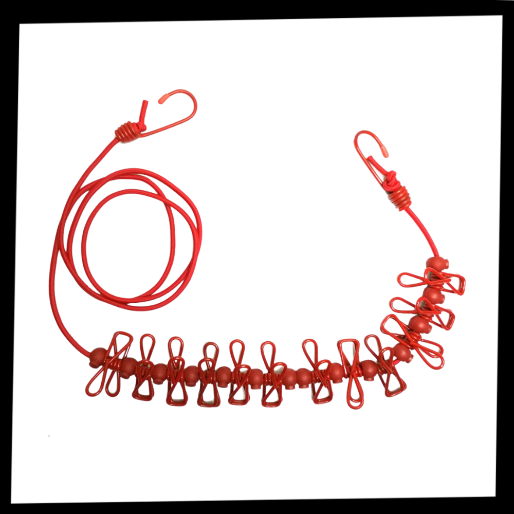 Corde à linge de camping extensible (4m) - Ozerty