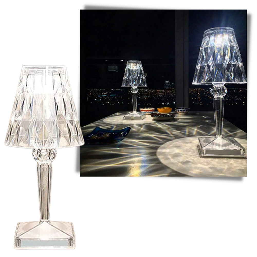 Lampe de bureau en cristal acrylique - Ozerty