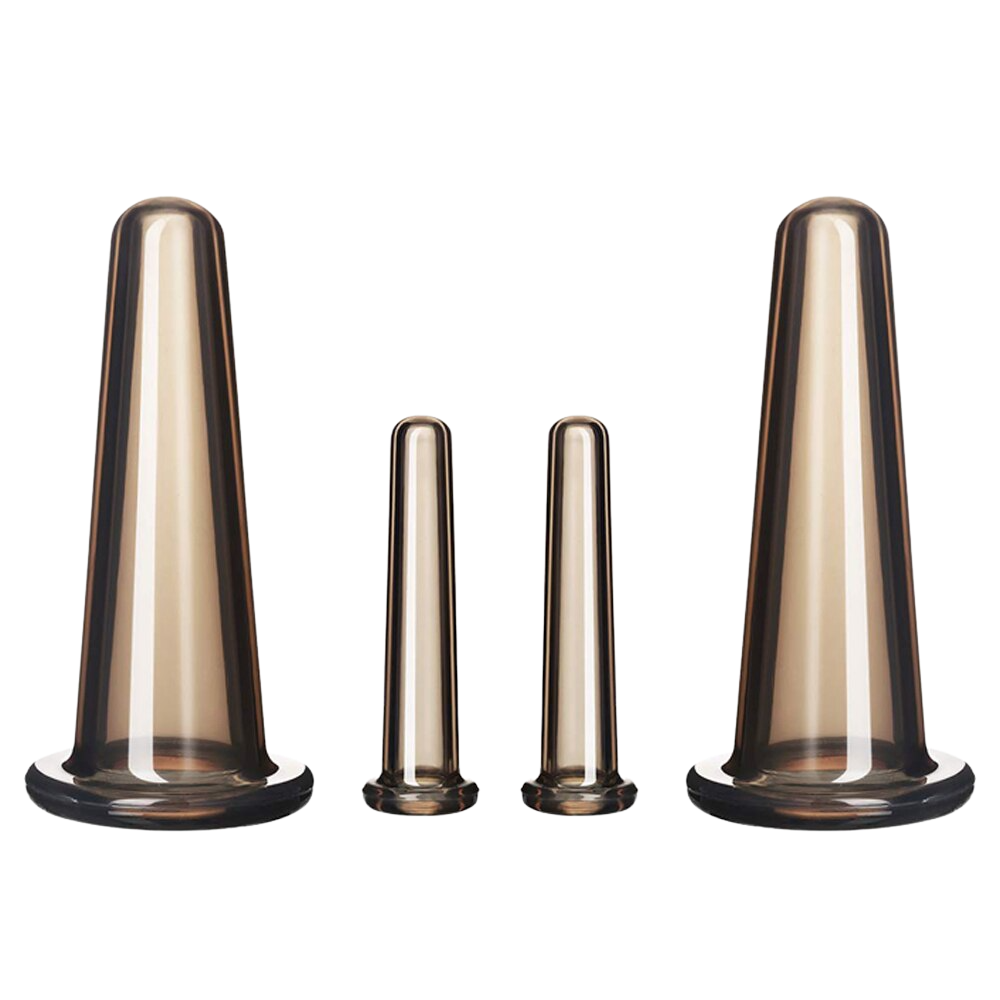 4 ventouses en silicone pour massage facial -Noir/   - Ozerty