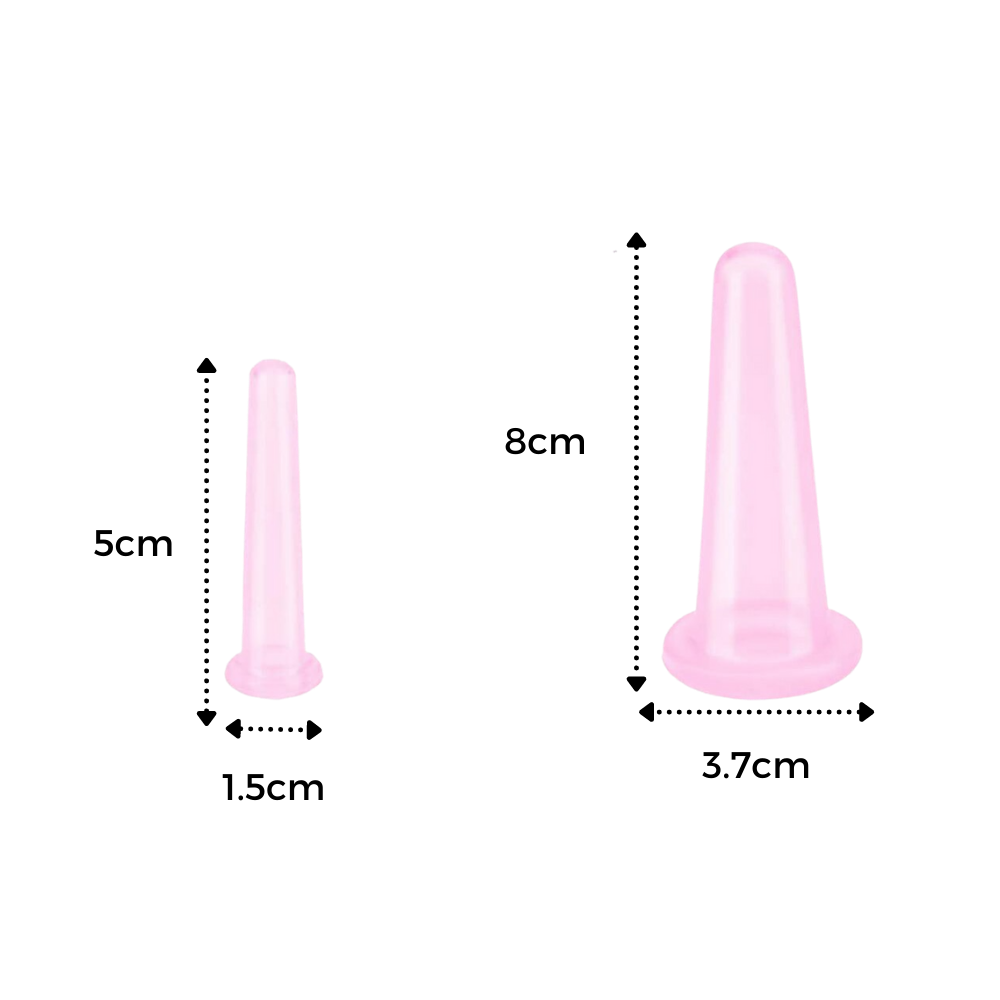 4 ventouses en silicone pour massage facial - Ozerty