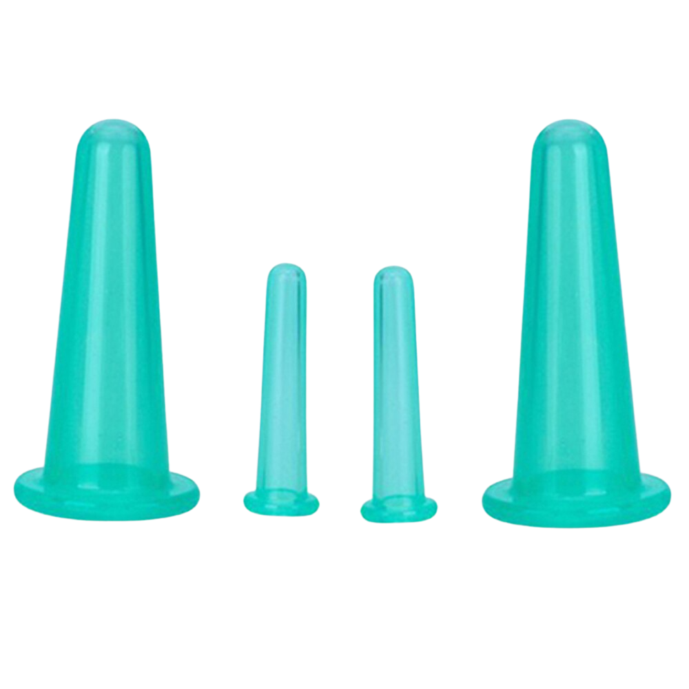 4 ventouses en silicone pour massage facial -Vert/   - Ozerty