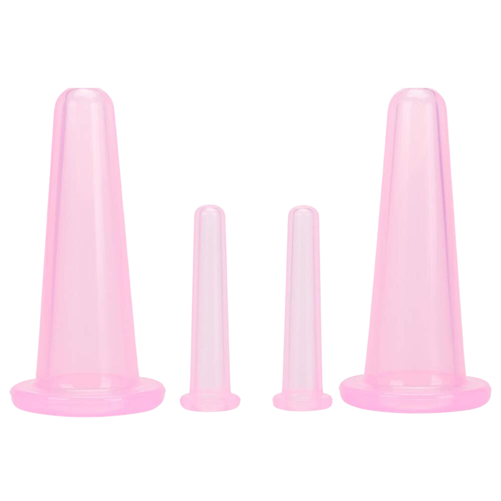 4 ventouses en silicone pour massage facial -Rose/   - Ozerty