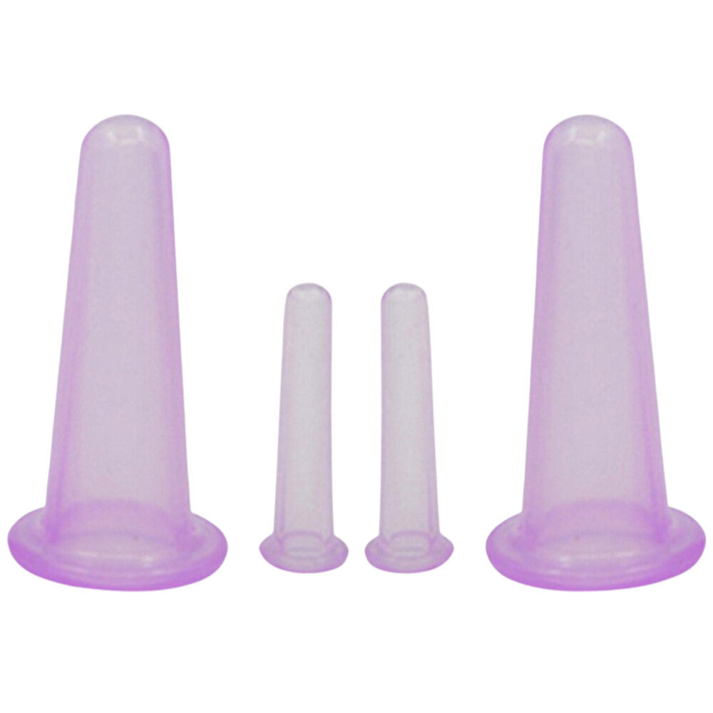 4 ventouses en silicone pour massage facial -Violet/   - Ozerty
