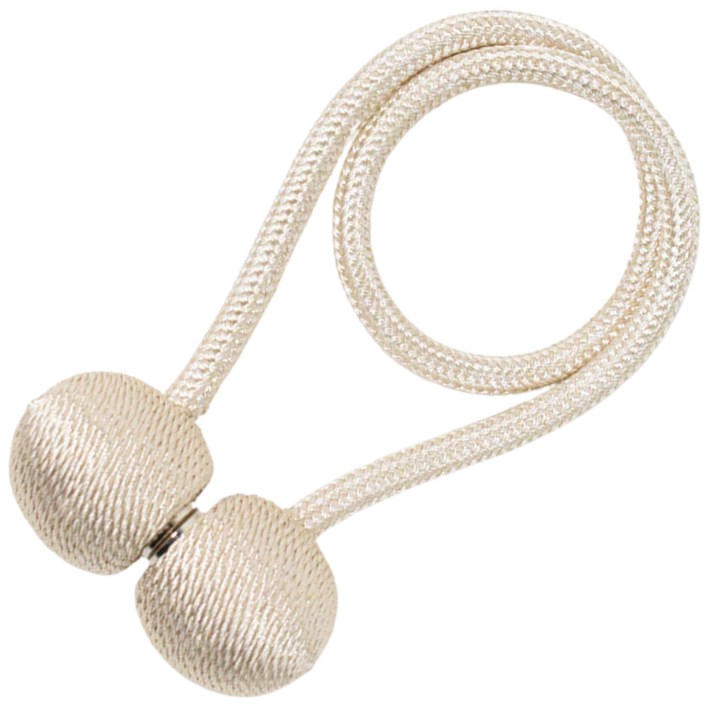 Lot de 2 attaches magnétiques pour rideaux -Beige/   - Ozerty