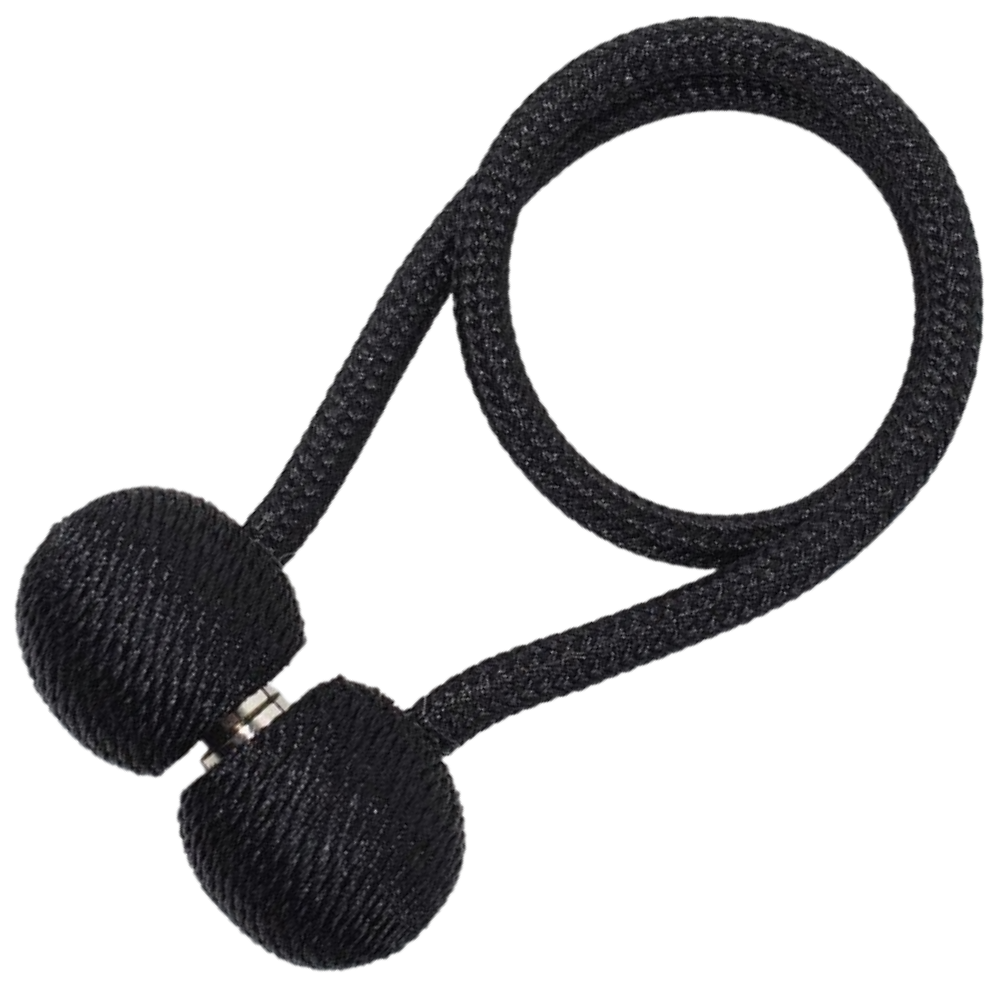 Lot de 2 attaches magnétiques pour rideaux -Noir/ - Ozerty