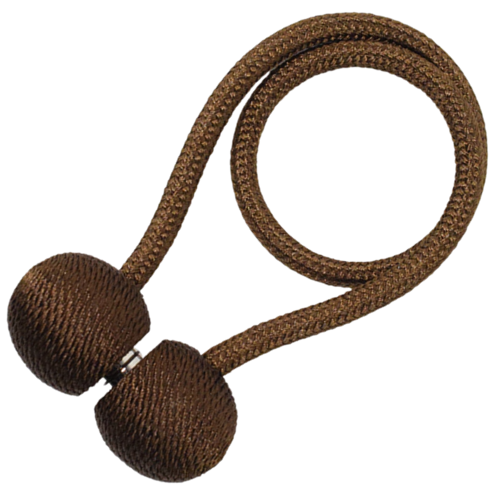 Lot de 2 attaches magnétiques pour rideaux -Café noir/ - Ozerty