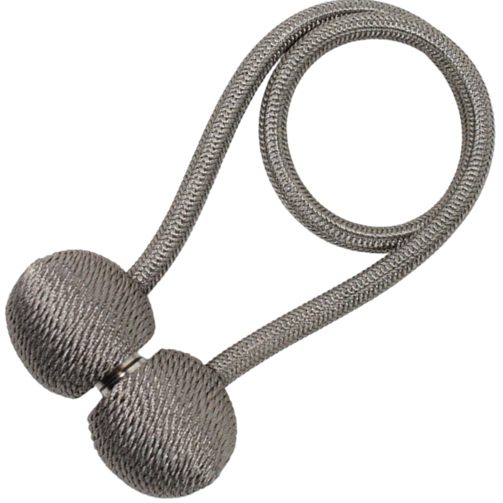 Lot de 2 attaches magnétiques pour rideaux -Gris foncé/ - Ozerty