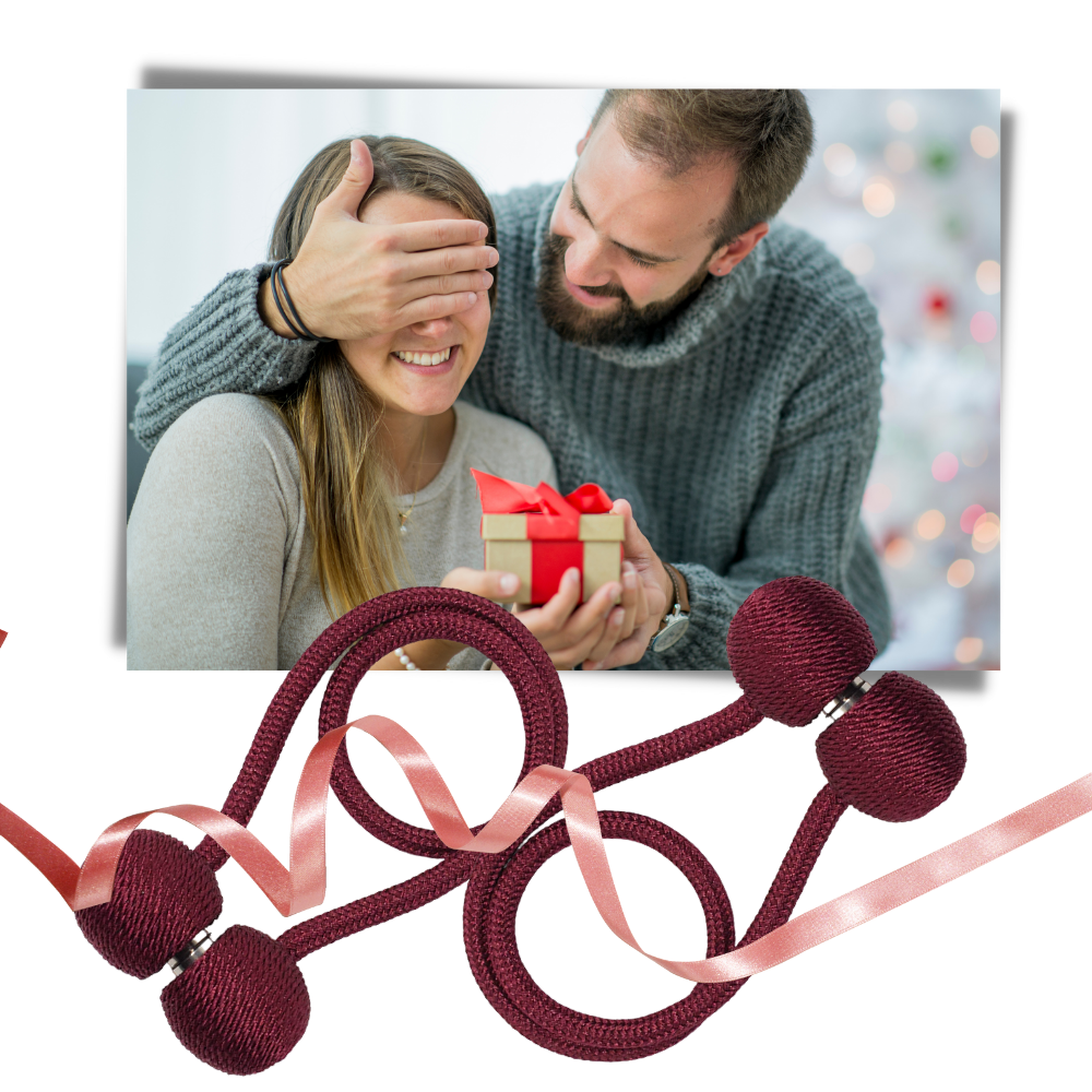 Lot de 2 attaches magnétiques pour rideaux - Ozerty