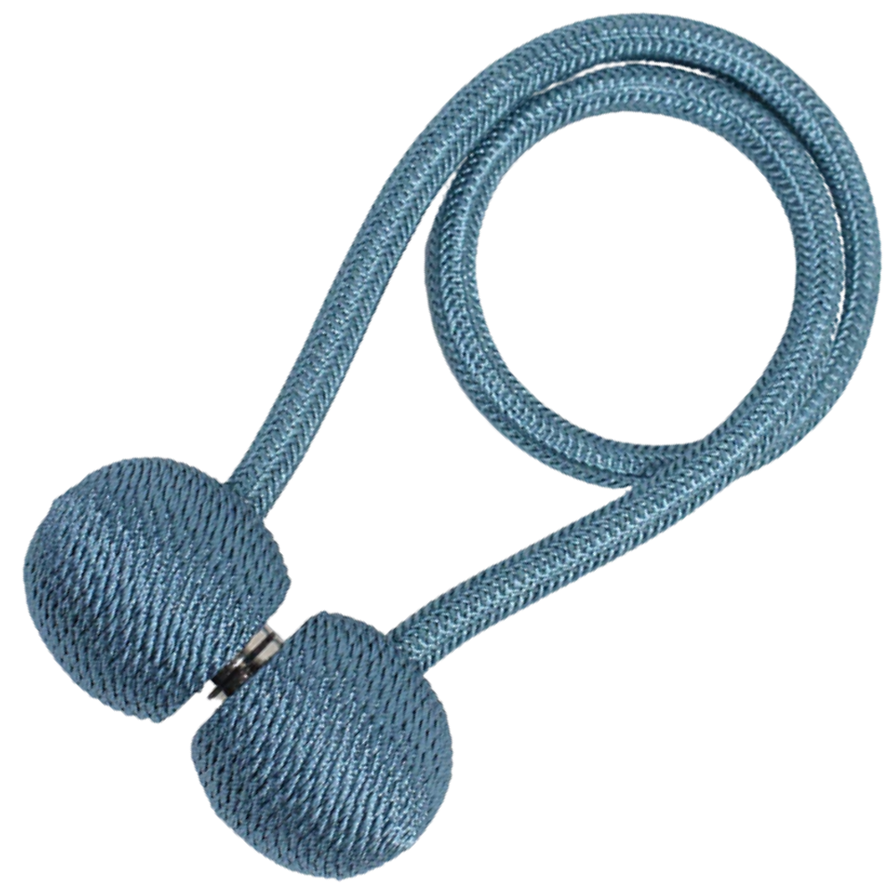 Lot de 2 attaches magnétiques pour rideaux -Bleu clair/ - Ozerty