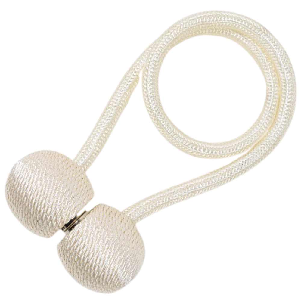 Lot de 2 attaches magnétiques pour rideaux -Blanc cassé/ - Ozerty