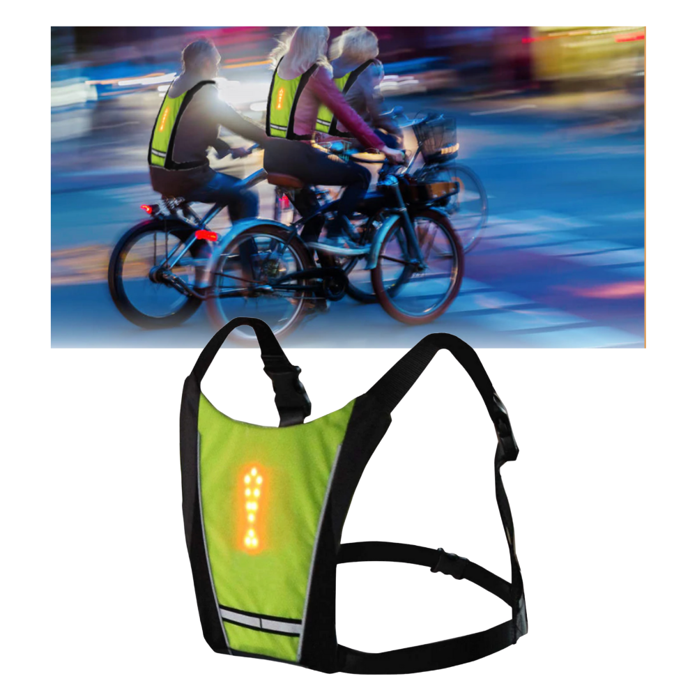 Gilet de cyclisme réfléchissant à LED - Ozerty