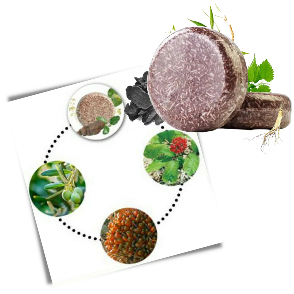 Savon capillaire noircissant et hydratant - Ozerty