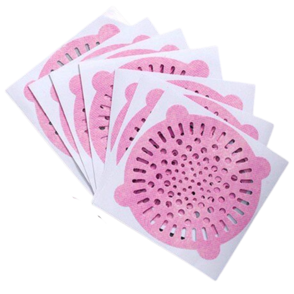 Lot de 10 filtres d'évacuation jetables adhésifs -Rose/   - Ozerty
