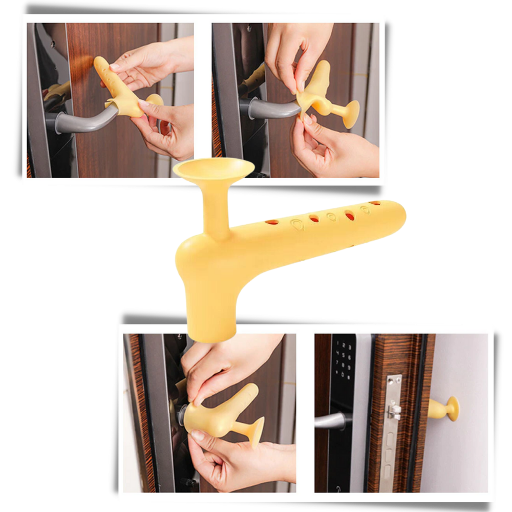 Lot de 2 housses de protection en silicone pour poignée de porte  - Ozerty