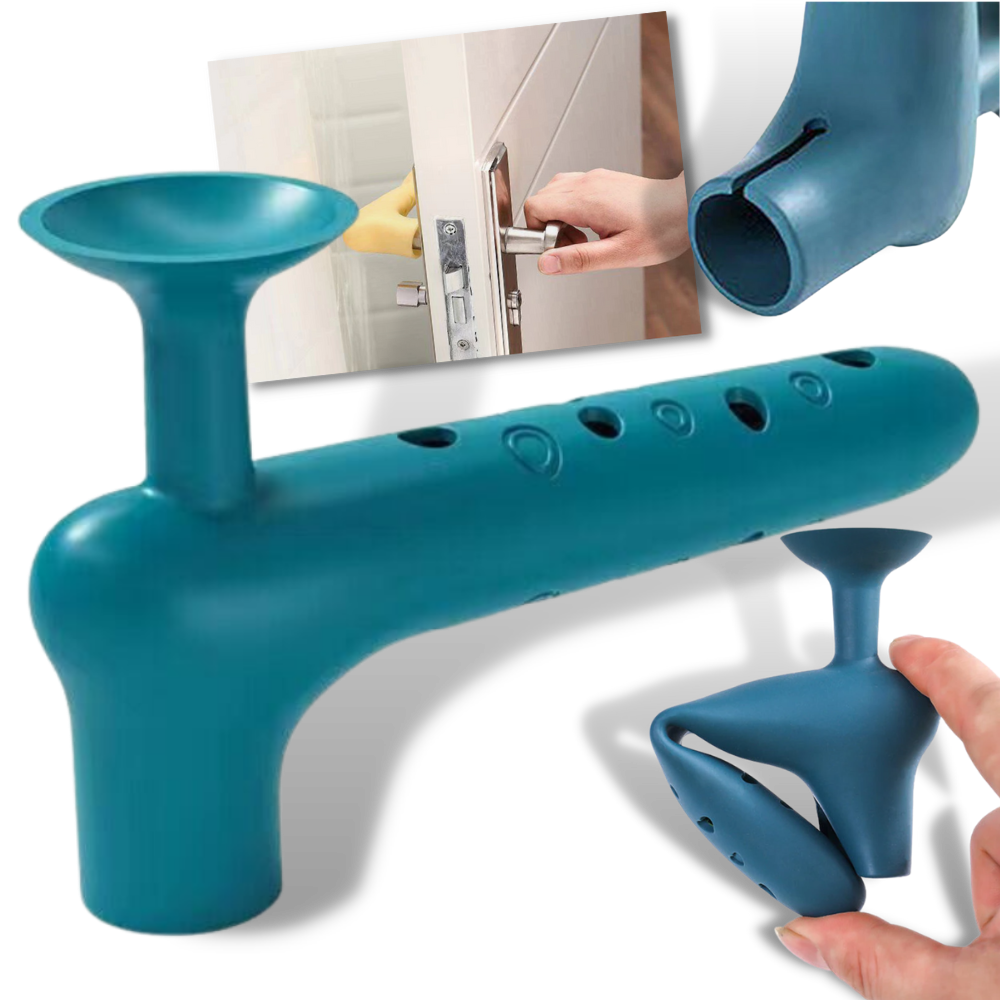 Lot de 2 housses de protection en silicone pour poignée de porte  - Ozerty