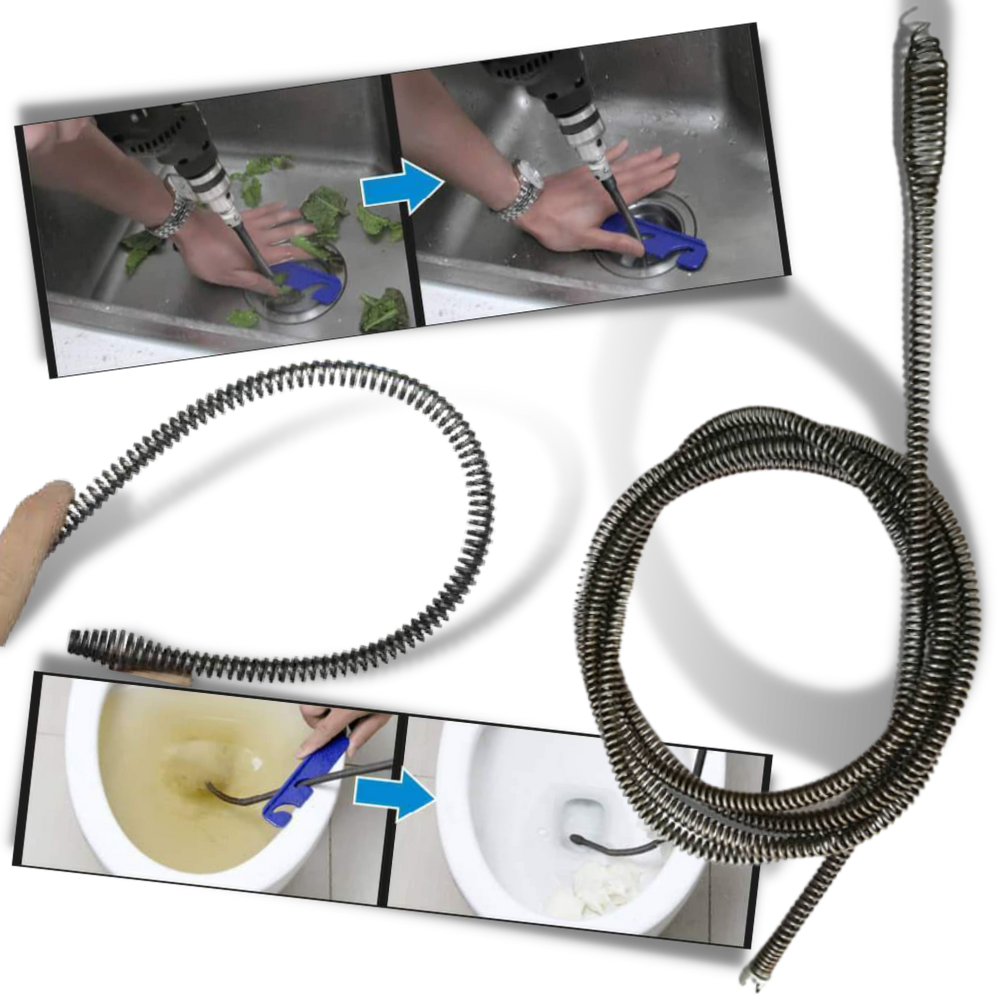 Nettoyeur de canalisations par perceuse électrique - Ozerty