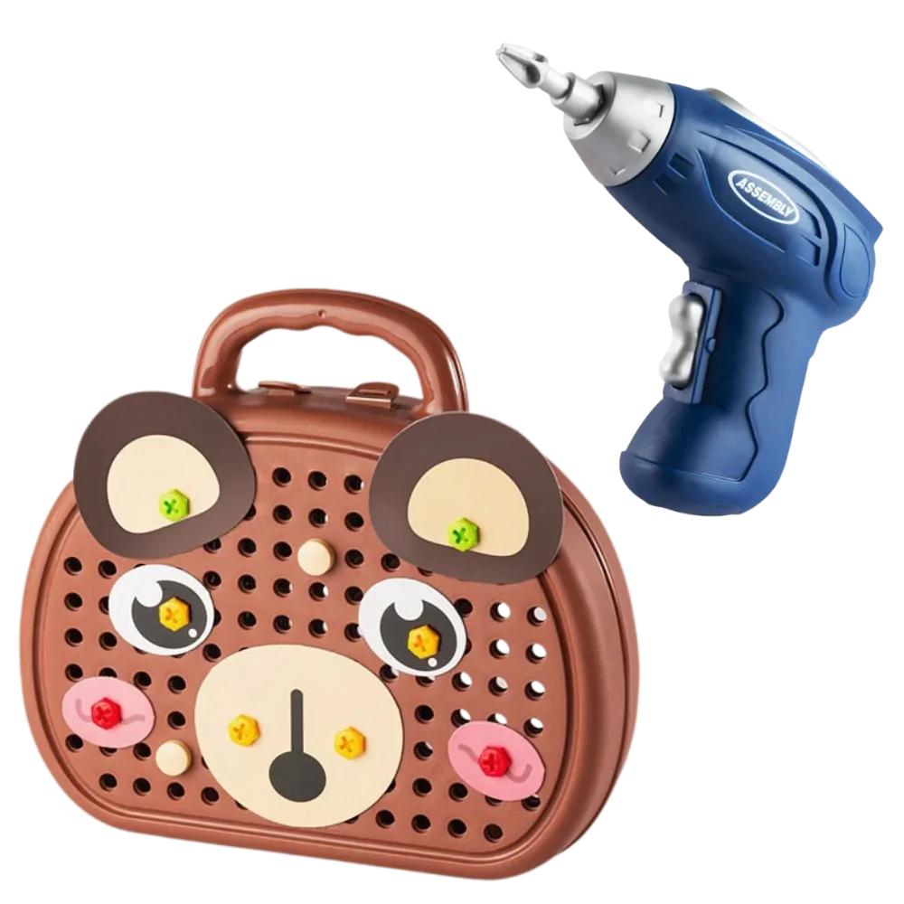 Jeu de puzzle éducatif avec kit de perçage -Ours/   - Ozerty