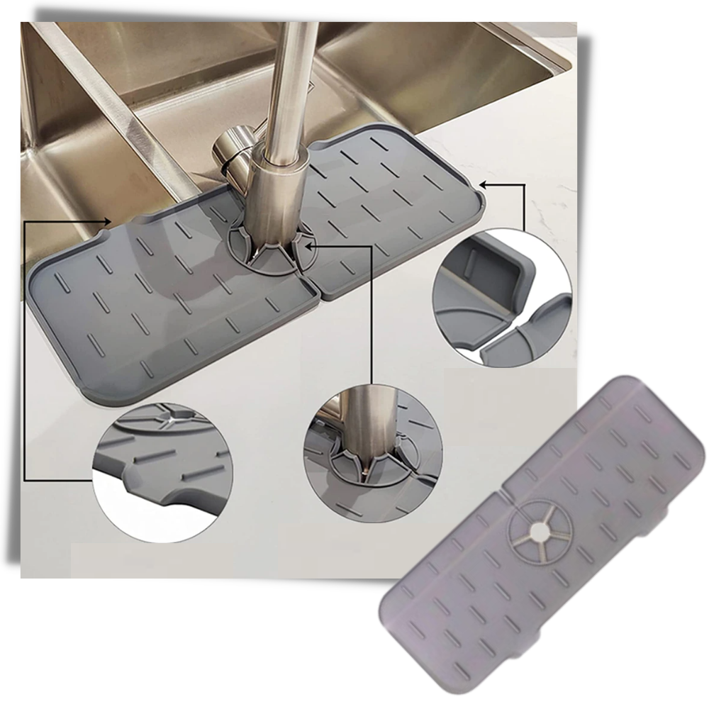 Tapis en silicone anti-éclaboussures pour évier - Ozerty