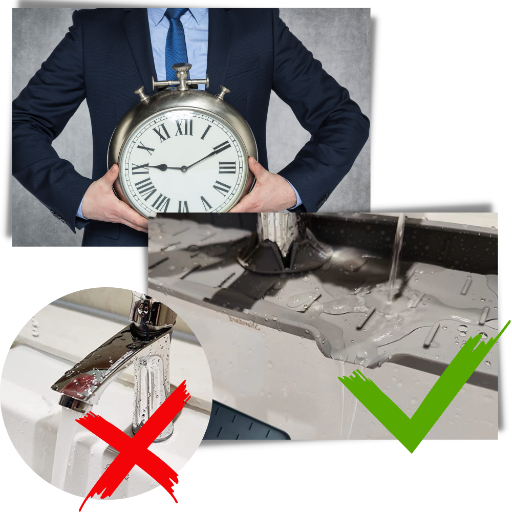 Tapis en silicone anti-éclaboussures pour évier - Ozerty