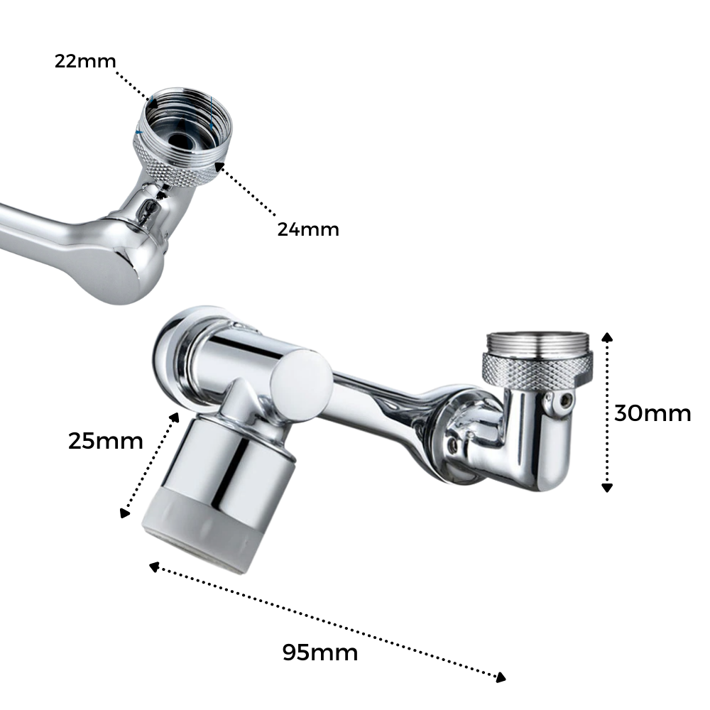 Rallonge rotative anti-éclaboussures pour robinet - Ozerty