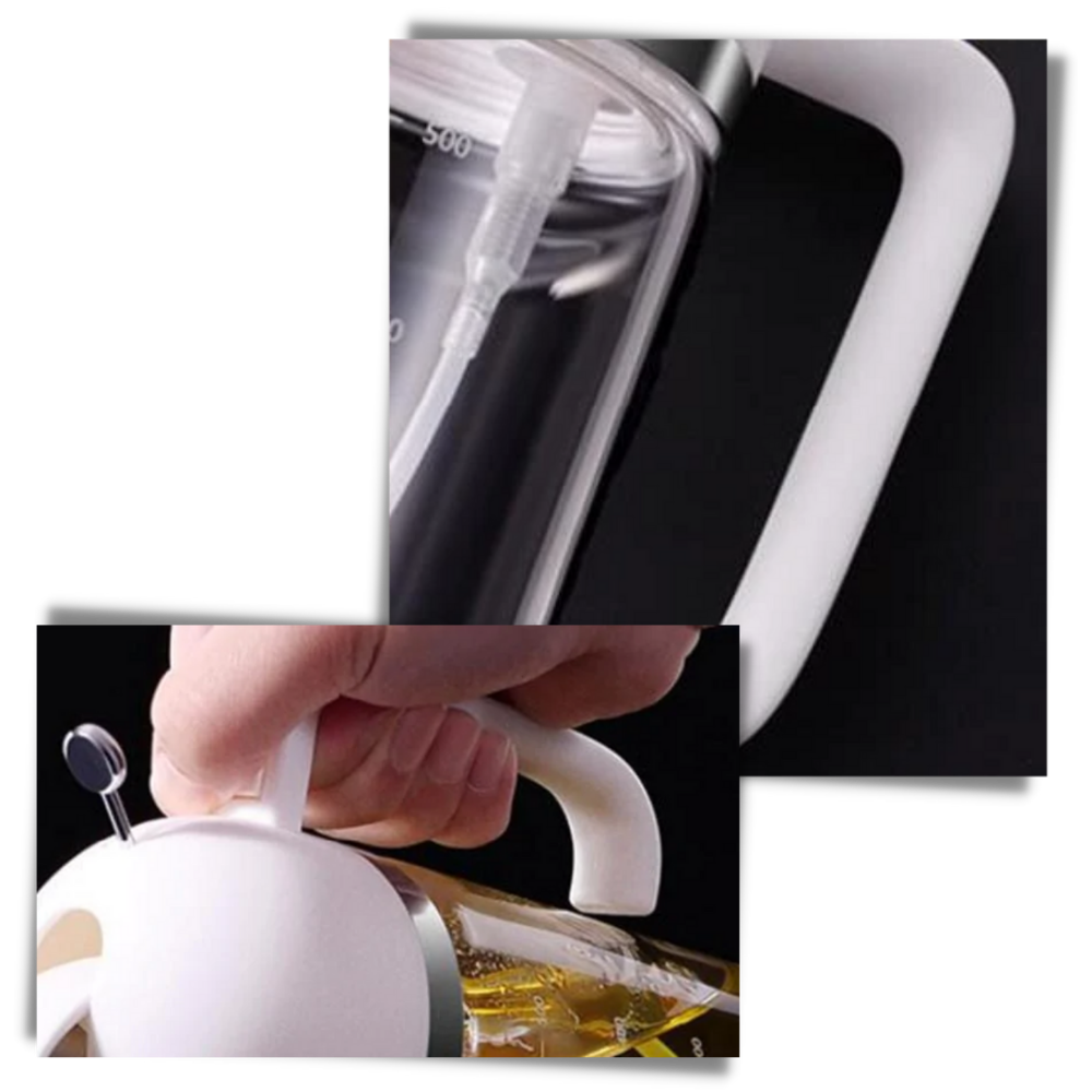 Bouteille distributeur d'huile à vaporisation et à versement - Ozerty