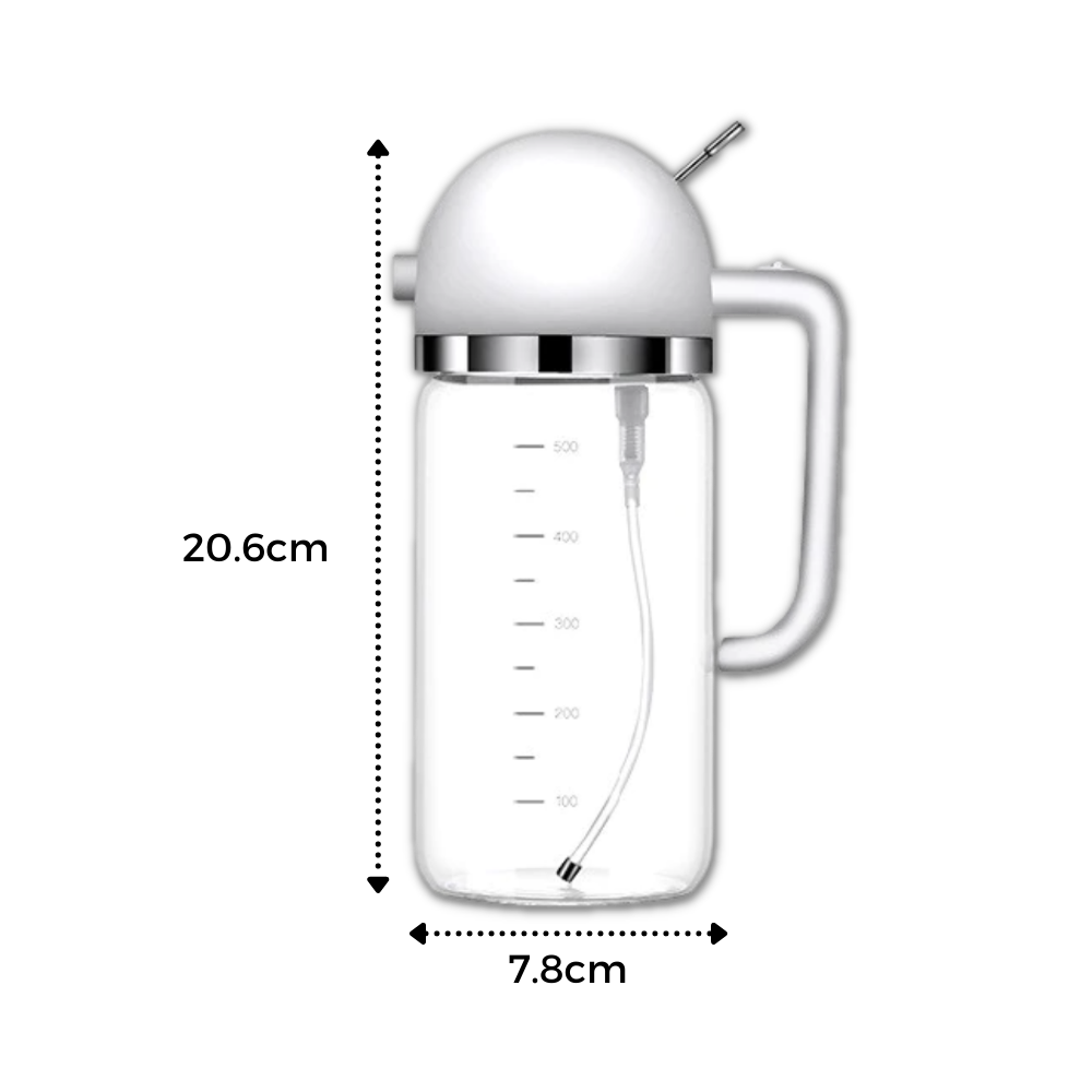 Bouteille distributeur d'huile à vaporisation et à versement - Ozerty