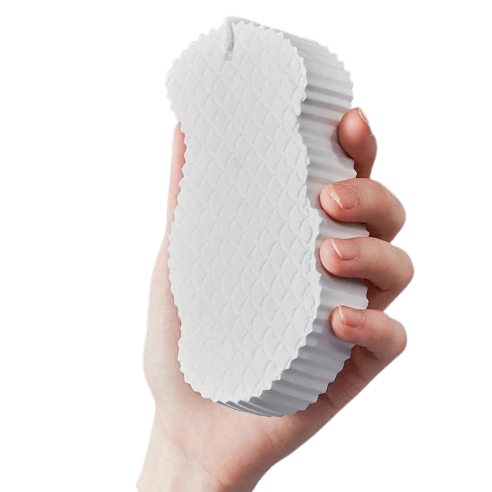 Éponge douce exfoliante pour le corps -Blanc/ - Ozerty