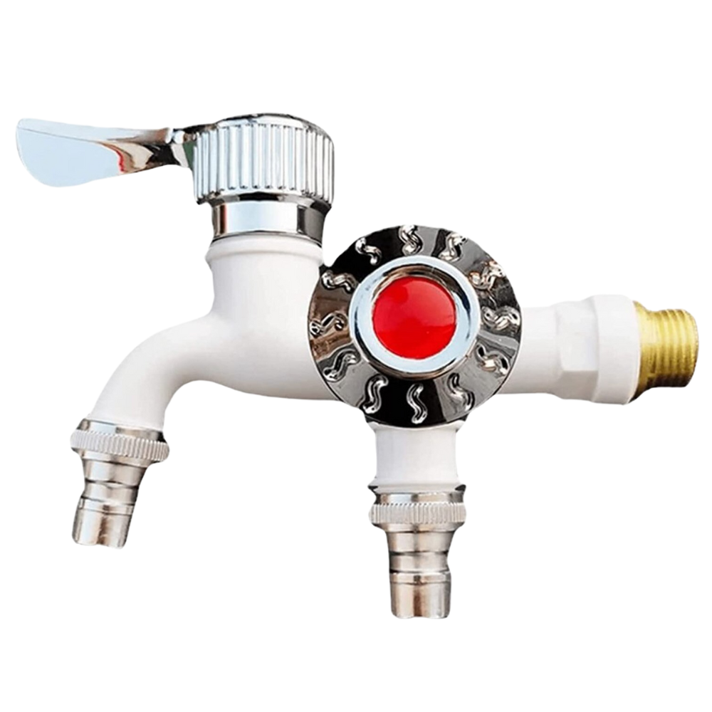 Robinet à double tête -Blanc/ - Ozerty