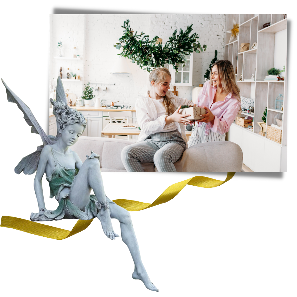 Ornement de jardin en forme de statue de fée - Ozerty