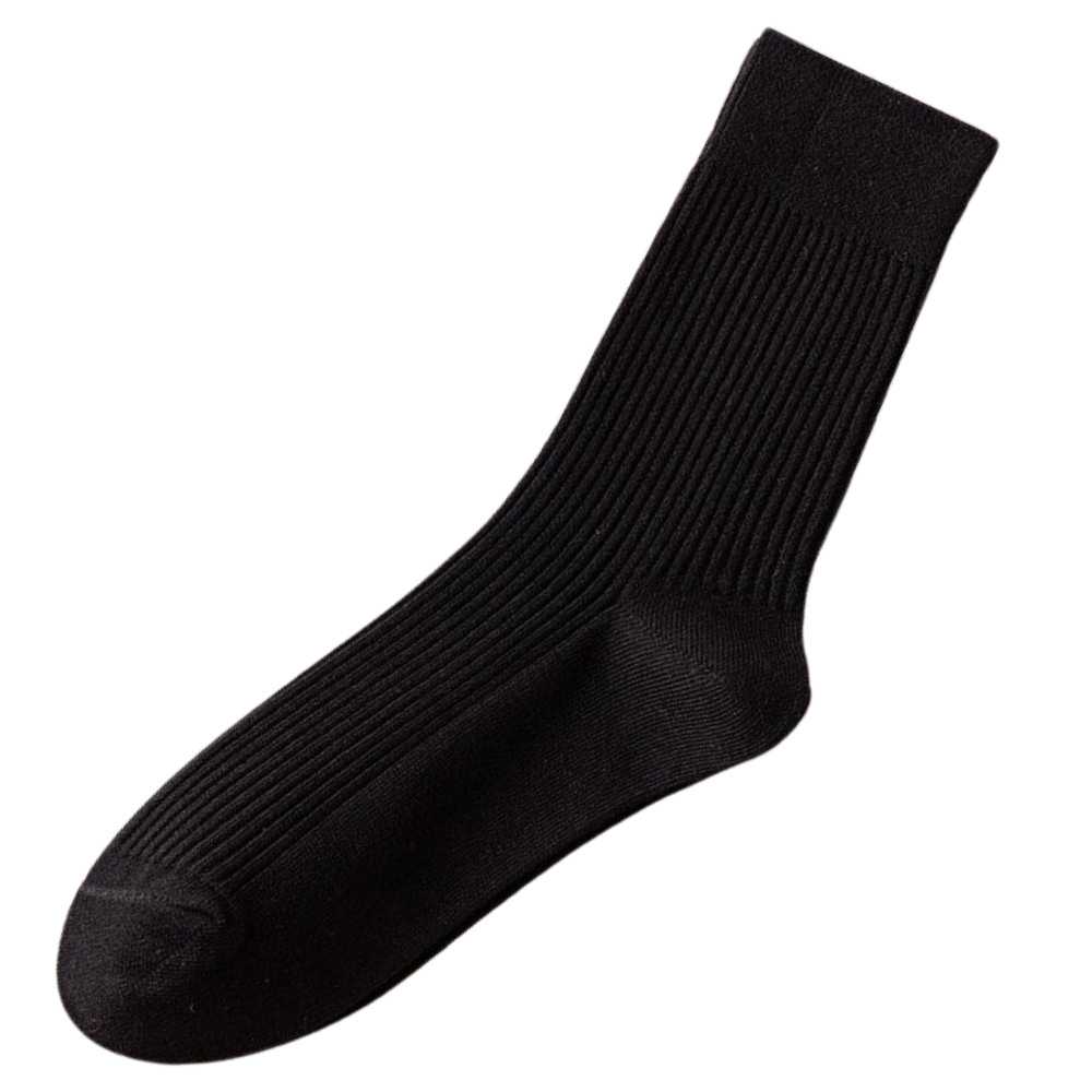 Chaussettes côtelées pour hommes (2 paires) -Noir/ - Ozerty