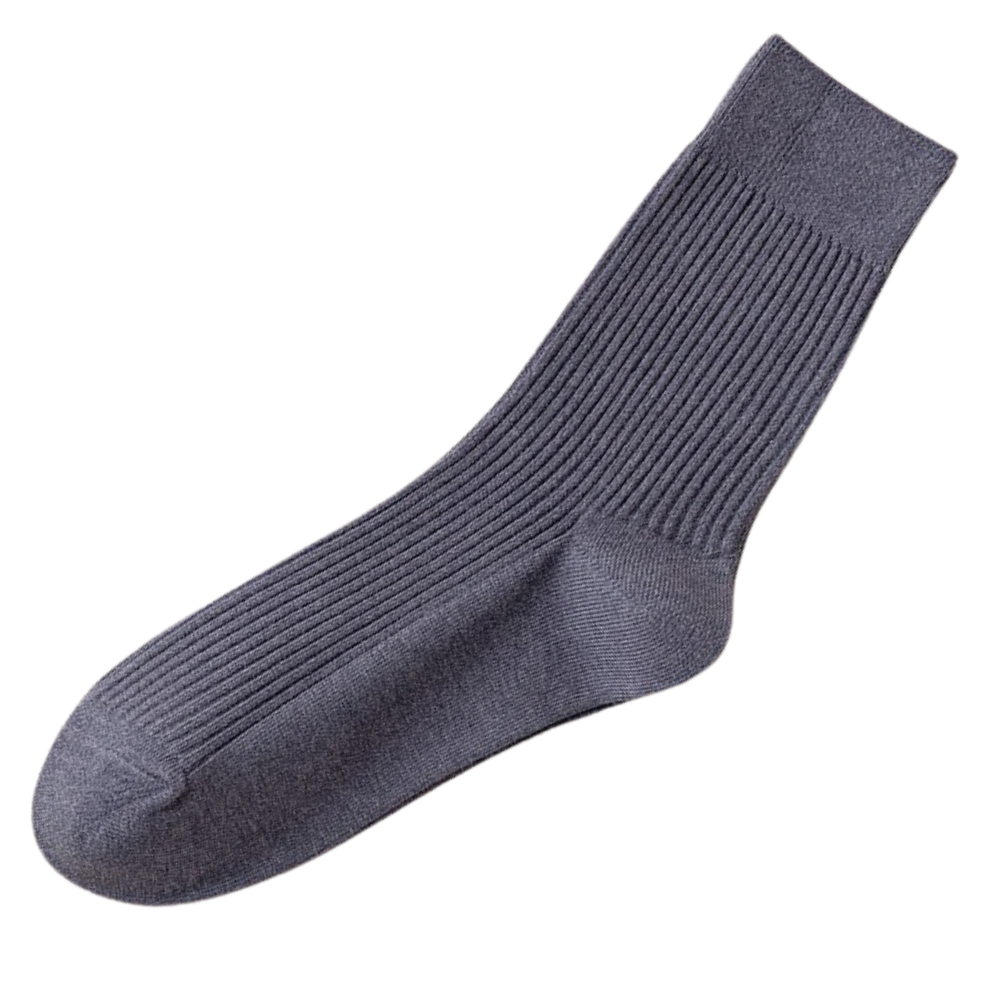 Chaussettes côtelées pour hommes (2 paires) -Bleu-gris/ - Ozerty
