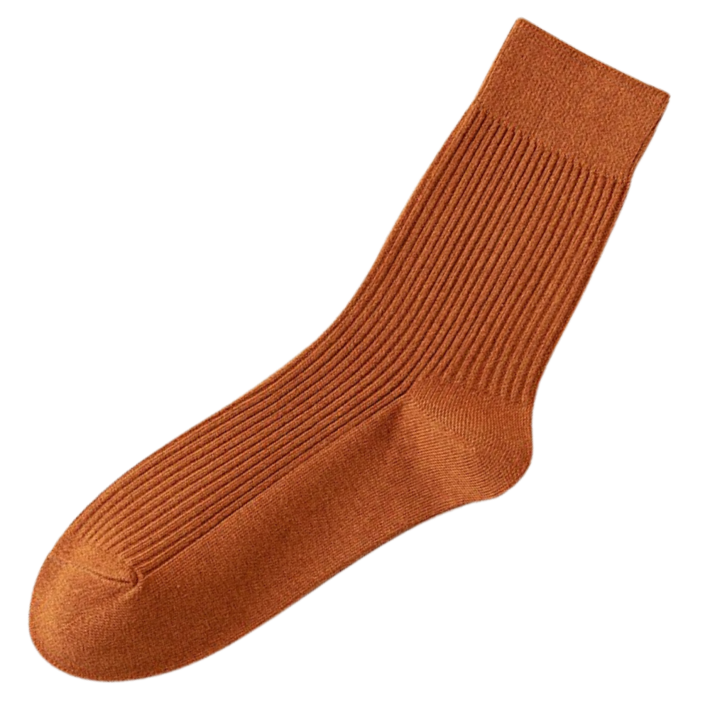 Chaussettes côtelées pour hommes (2 paires) -Orange/ - Ozerty