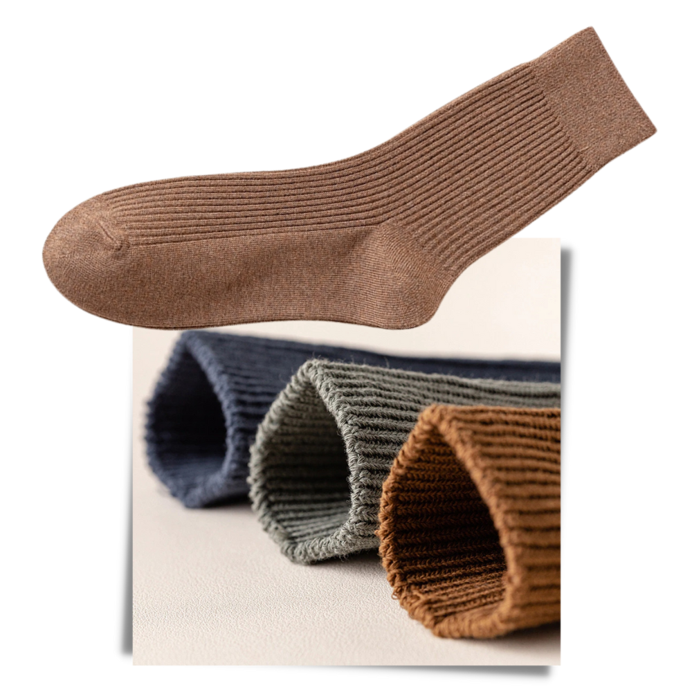 Chaussettes côtelées pour hommes (2 paires) - Ozerty