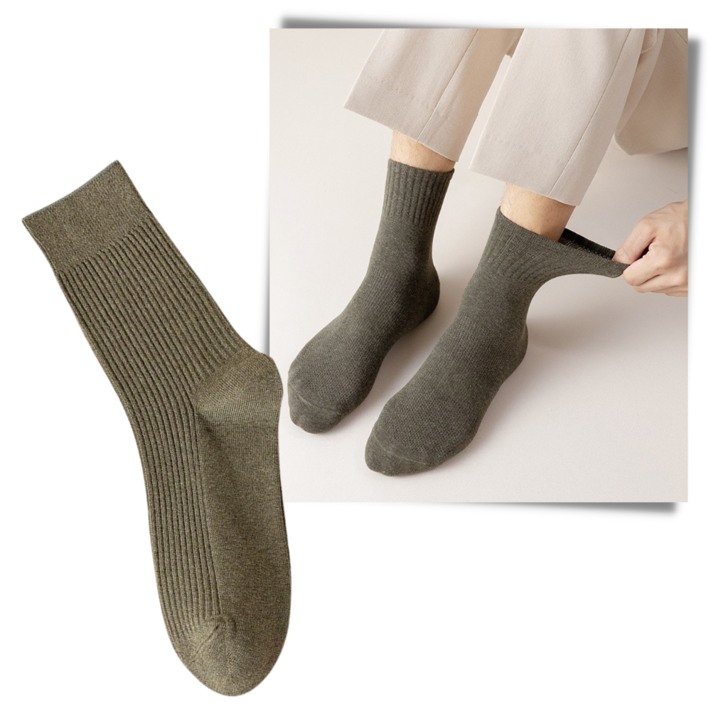 Chaussettes côtelées pour hommes (2 paires) - Ozerty
