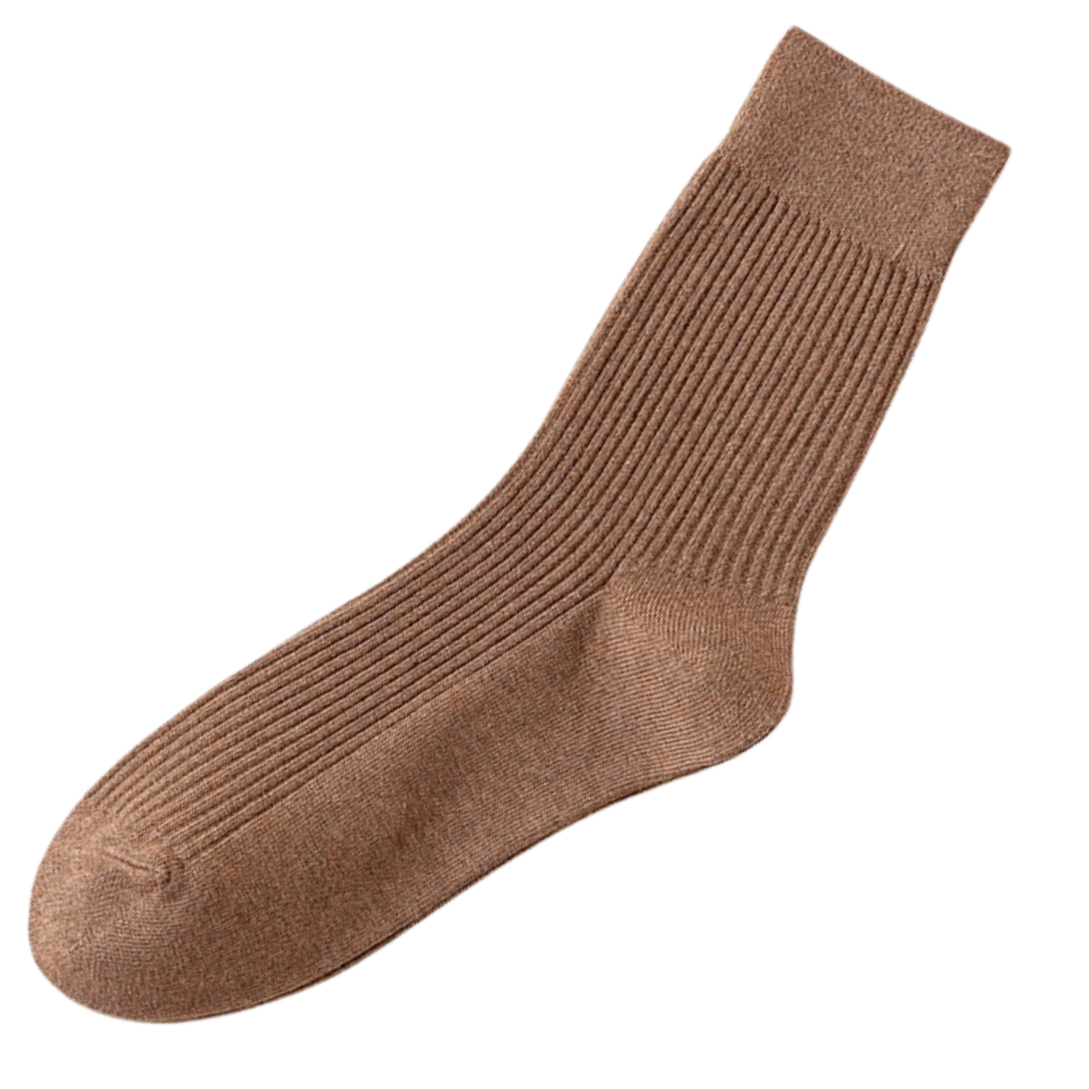 Chaussettes côtelées pour hommes (2 paires) -Marron/ - Ozerty