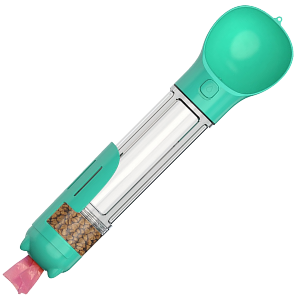 Bouteille distributrice d'eau et de nourriture pour animaux -Bleu/500 ml - Ozerty