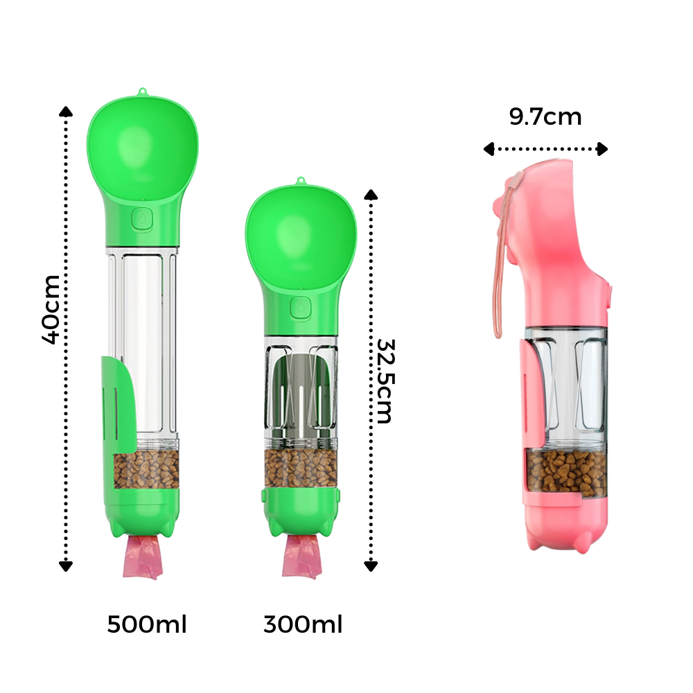 Bouteille distributrice d'eau et de nourriture pour animaux - Ozerty