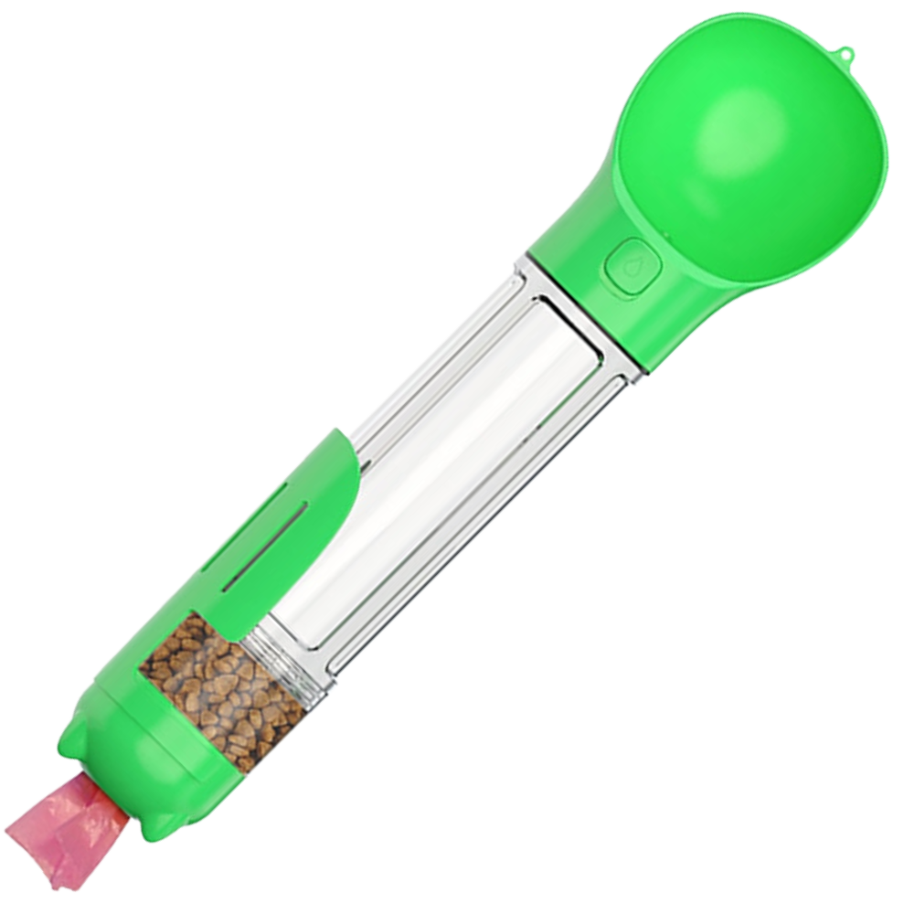 Bouteille distributrice d'eau et de nourriture pour animaux -Vert/500 ml - Ozerty
