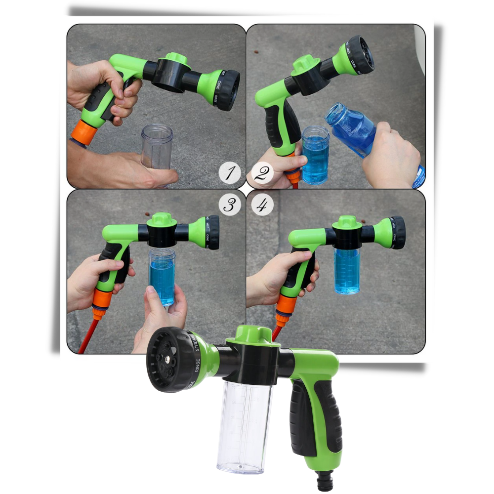 Pistolet de lavage de voiture haute pression avec distributeur de savon - Ozerty