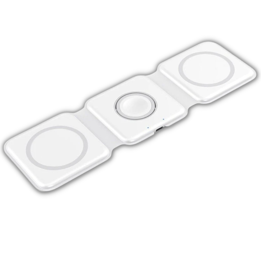 Chargeur sans fil pliable -Blanc/ - Ozerty