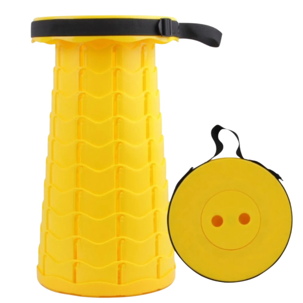 Tabouret rétractable portable -Jaune/ - Ozerty