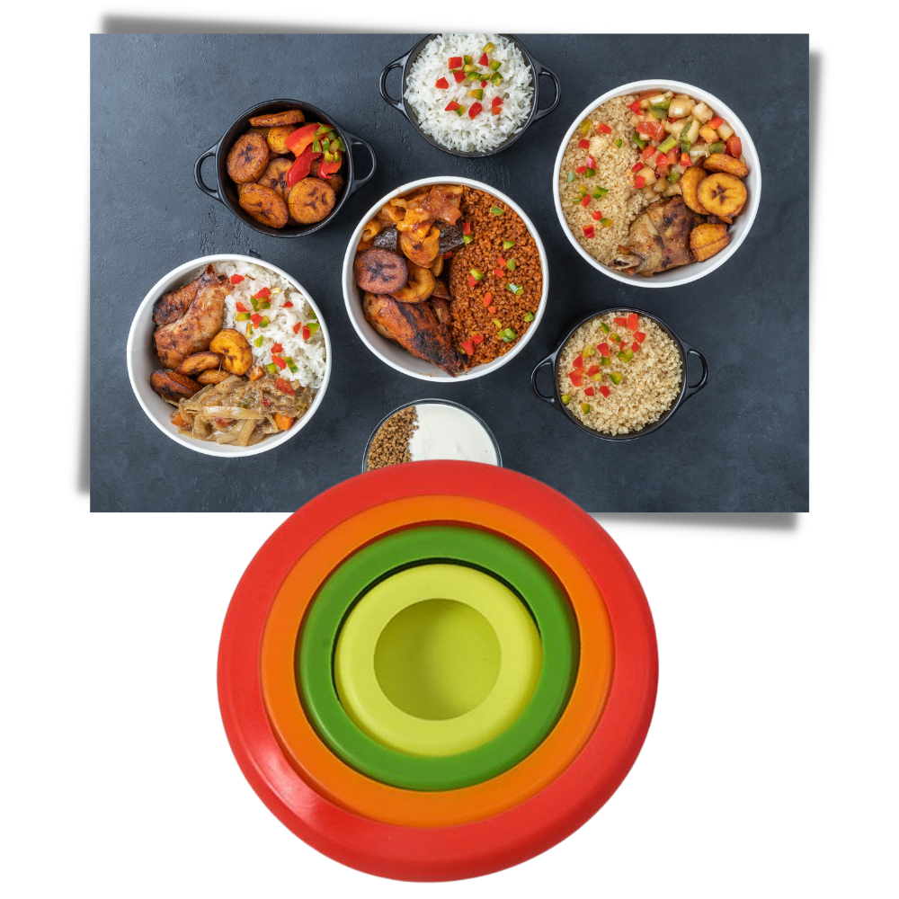 Lot de 4 couvercles en silicone - Ozerty