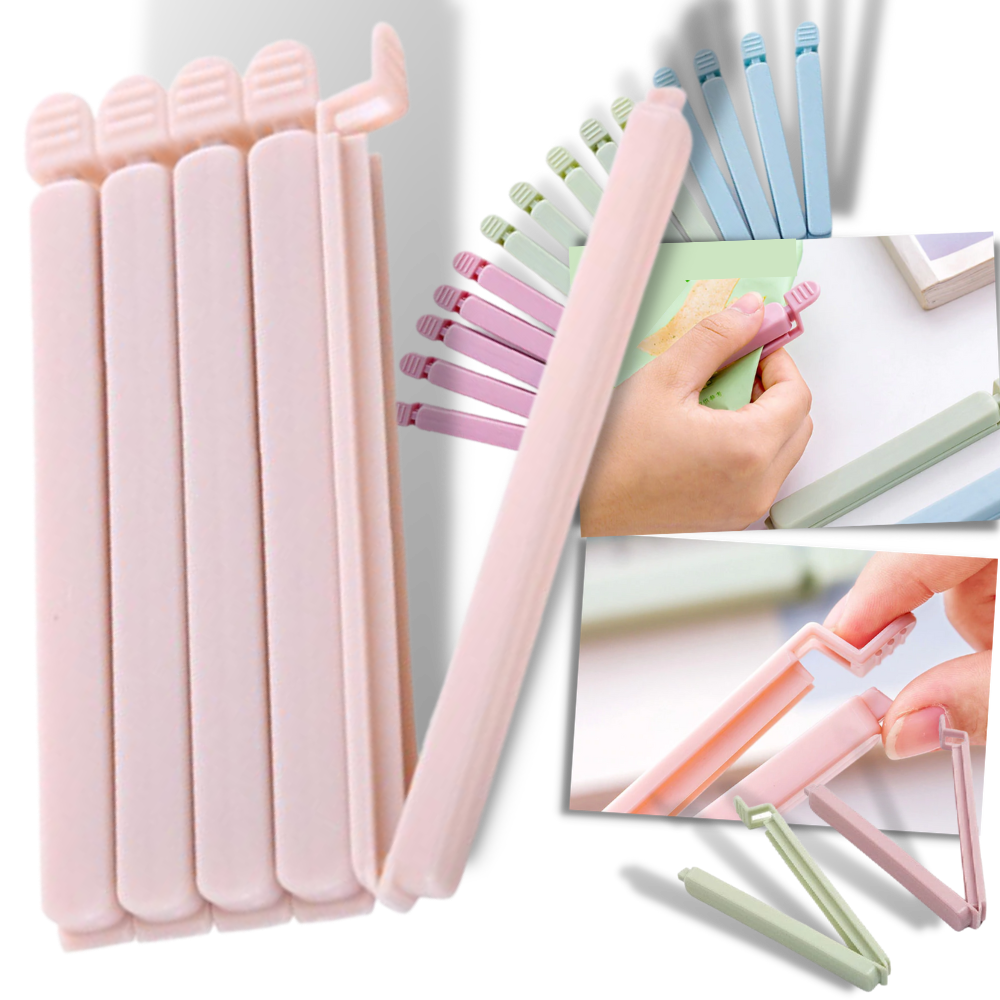 Lot de 15 clips de scellage pour sachets alimentaires - Ozerty