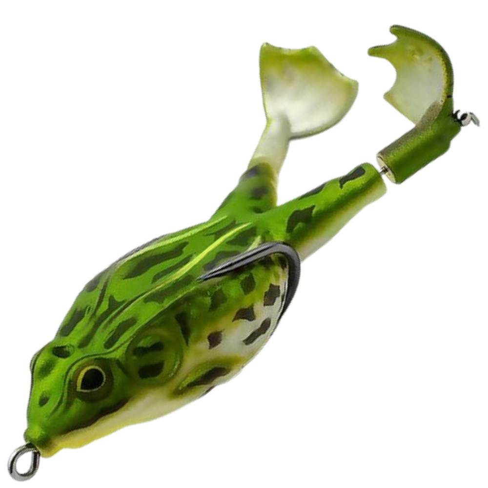 Leurre de pêche en silicone en forme de grenouille -Vert/ - Ozerty, Leurre de pêche en silicone en forme de grenouille -Brun vert/ - Ozerty, Leurre de pêche en silicone en forme de grenouille -Vert jaune/ - Ozerty