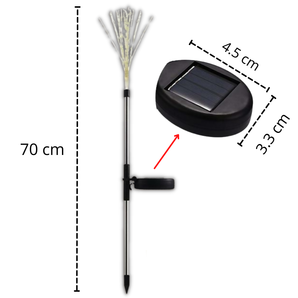 Lumières en forme de feux d'artifice électriques pour le jardin - Ozerty